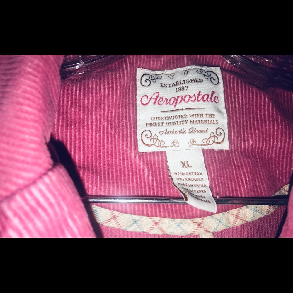 💗Aeropostale Women Pink Blazer Corduroy Jacket XL - Picture 8 of 8